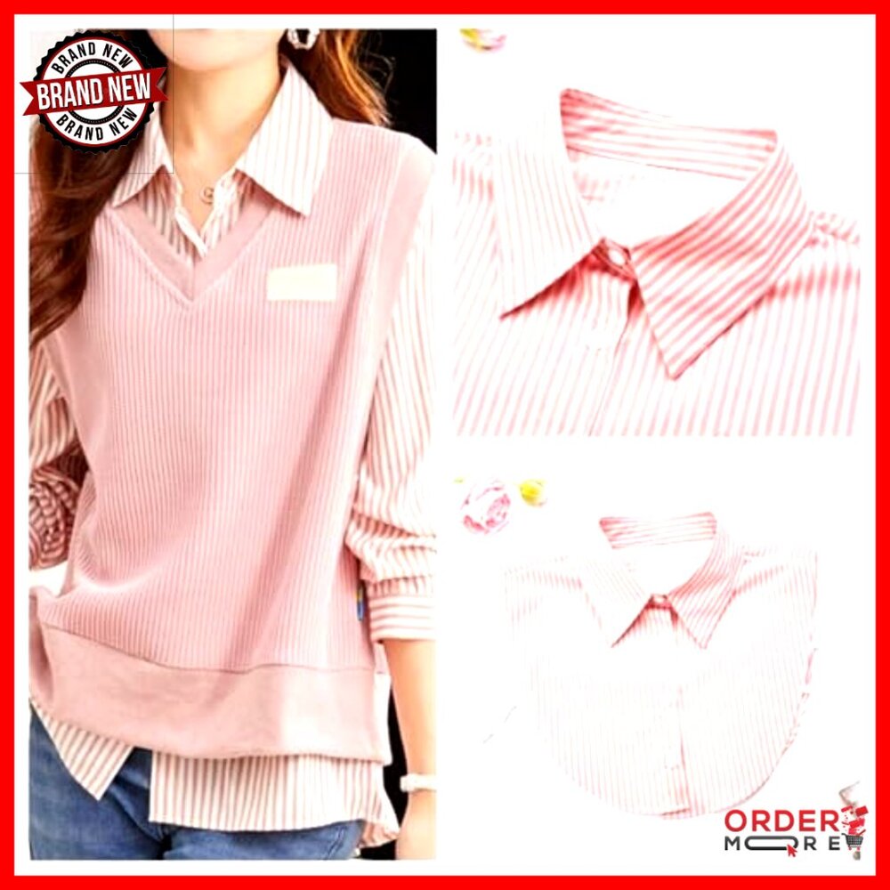 Cotton Detachable Dickey Collar Blouse Top One Size Fits S-M-L - Picture 3 of 7